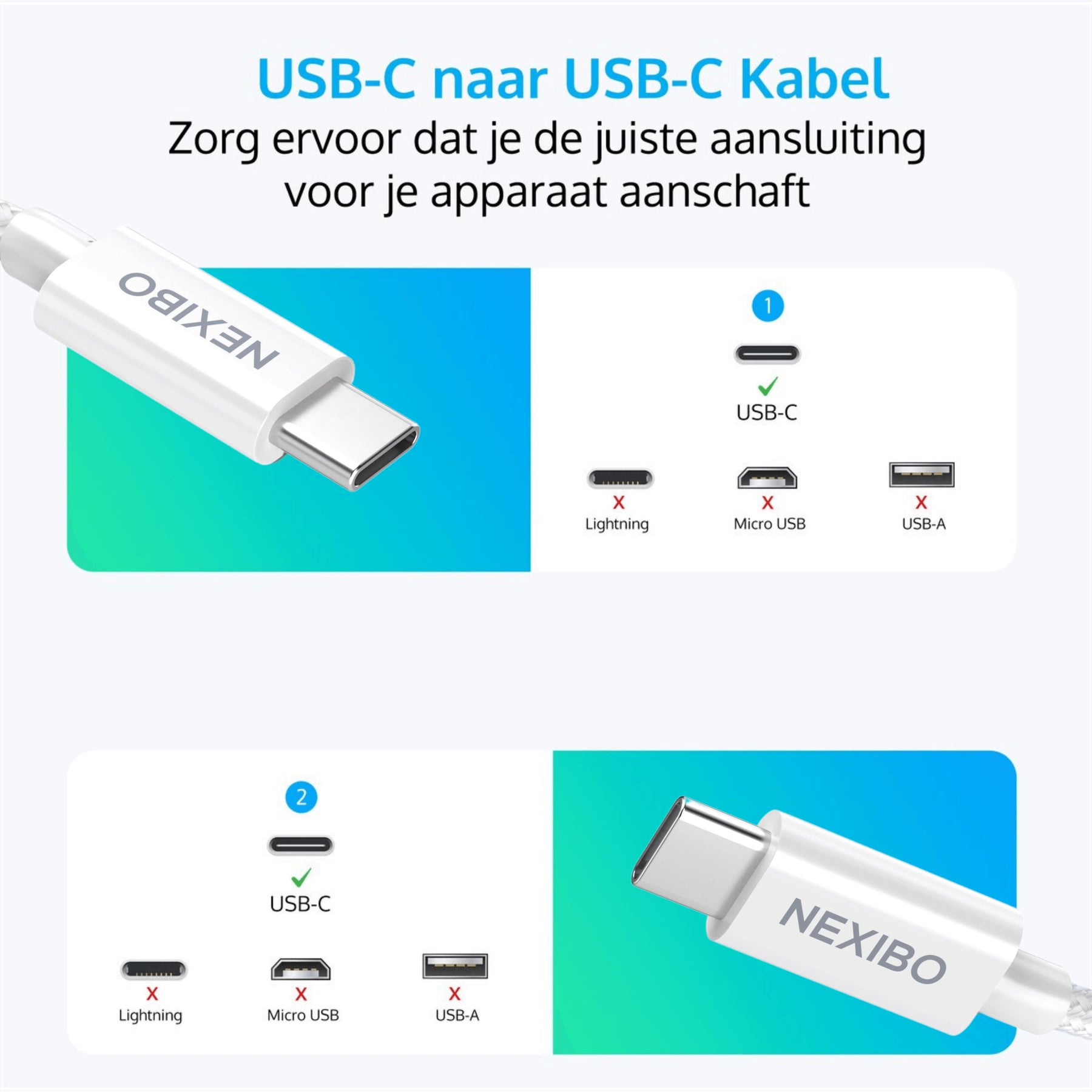 usb c naar usb c kabel