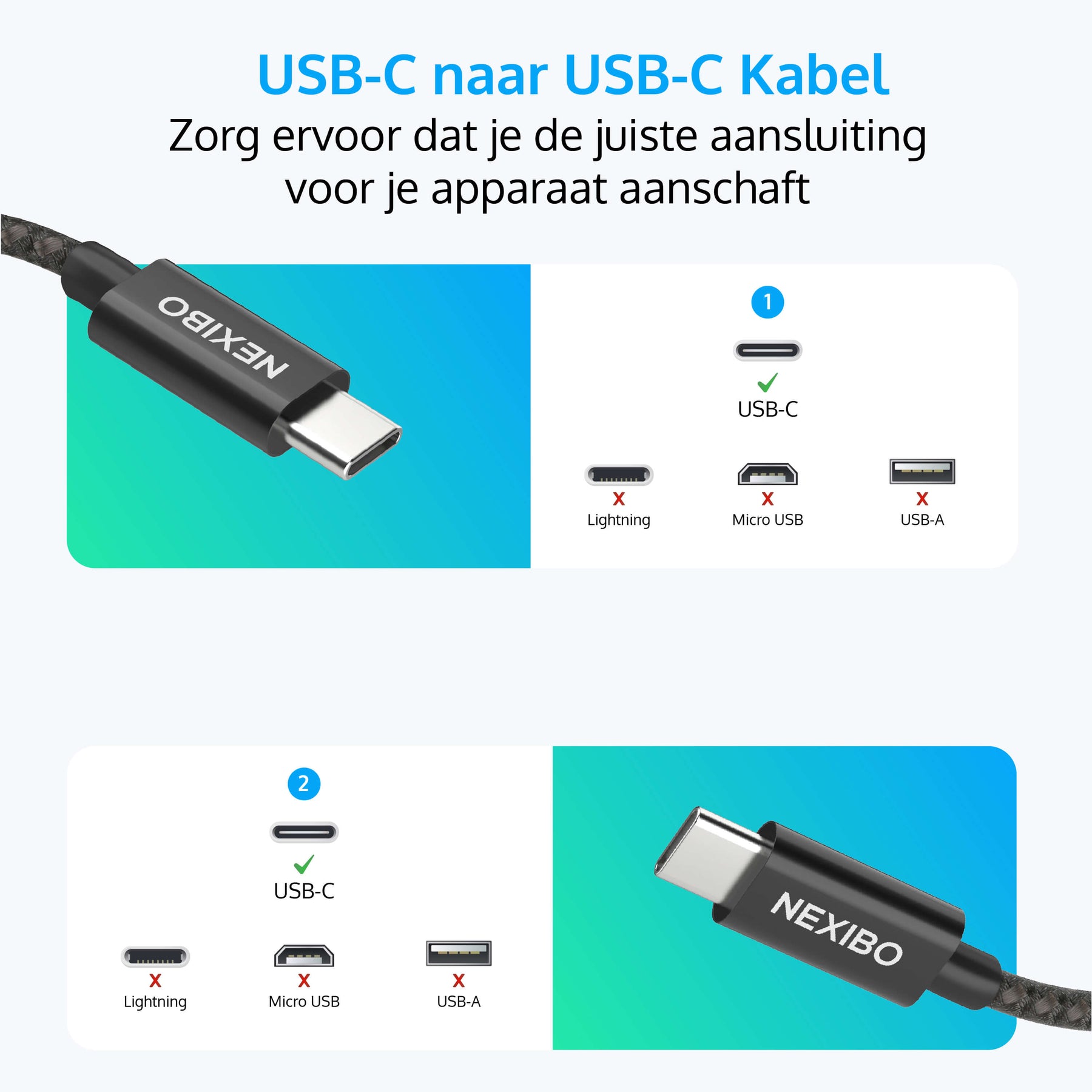 usb c kabel zwart